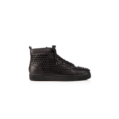 CHRISTIAN LOUBOUTIN LOUIS SPIKES SNEAKERS CALF LEATHER AND SPIKES BLACK  CHRISTIAN LOUBOUTIN LOUIS SPIKES SNEAKERS CALF LEATHER AND SPIKES BLACK